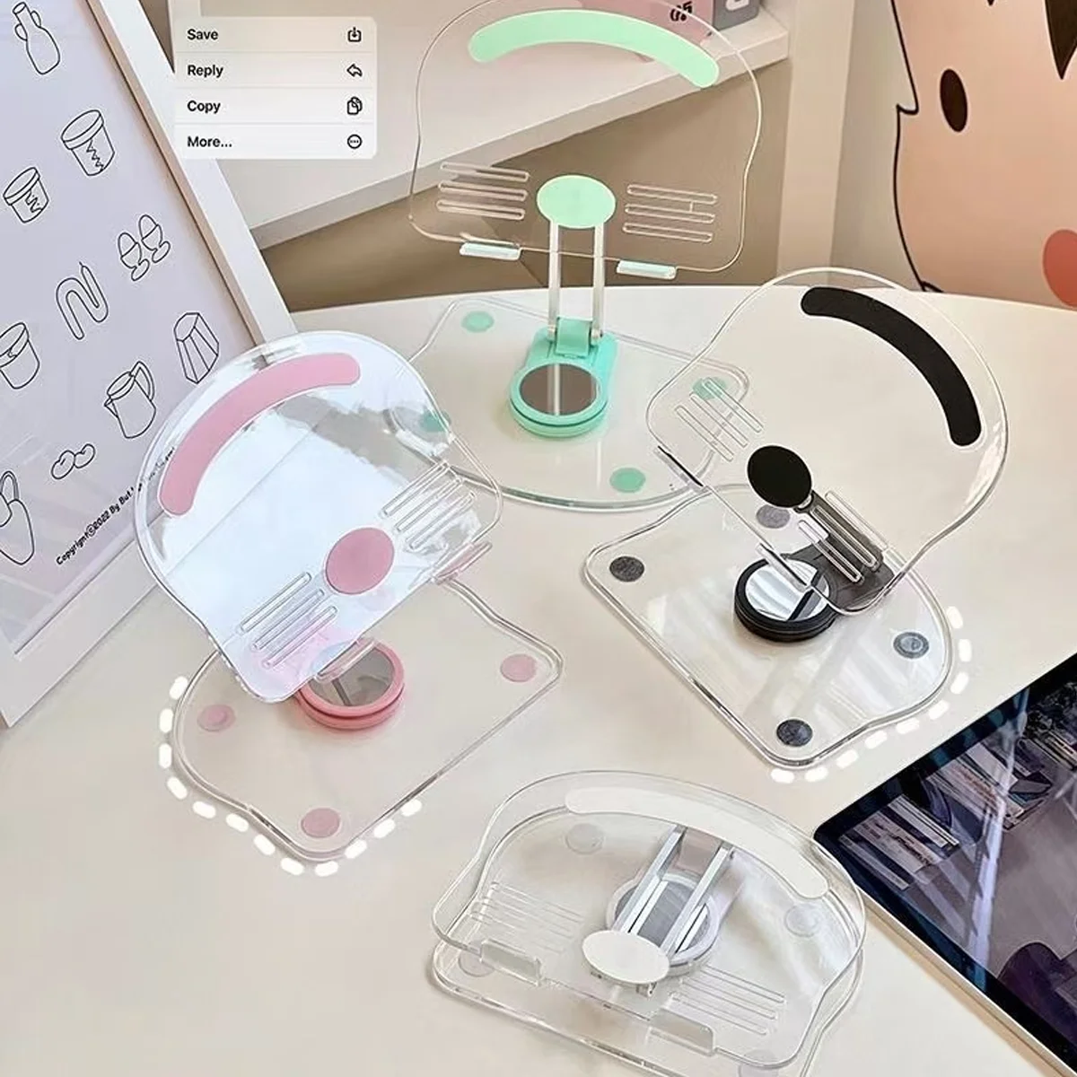 1pc Foldable Stand, Suitable for Various Mobile Phones and Tablets. Portable and Convenient for Use at Home or on the Go.