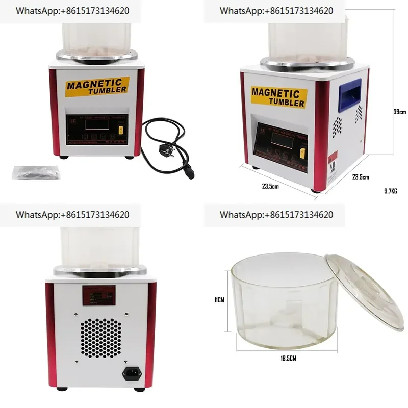 Magnetic Polishing Machine for Necklace Bracelet Earrings Deburring and Brightening Jewelry Tools KT185S