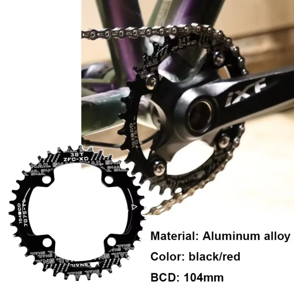 104BCD Bicycle Chainwheel 32T 34T 36T 38T Wide and Narrow Teeth Chain Ring Aluminum Alloy Round Disc Tooth Plate For Shimao/SRAM