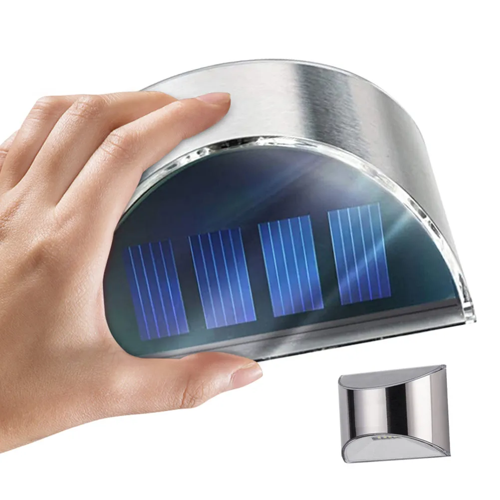 

Солнечный настенный светильник: качественный, прочный, для сада, уличный, водонепроницаемый, из нержавеющей стали, для патио и двора