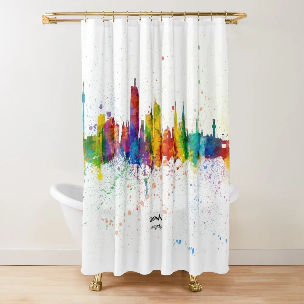 

Vienna Austria Skyline Shower Curtain For Shower Modern Bathroom Accessories Curtain