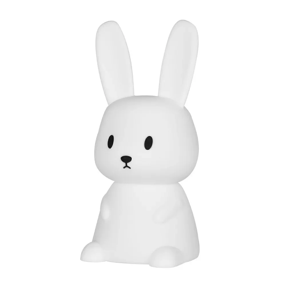 Duoduoorabbit-Silicone Night Light para crianças, cabeceira dormindo lâmpada, carregamento USB, cor mudando sincronismo, sincronismo, LED, cross-border