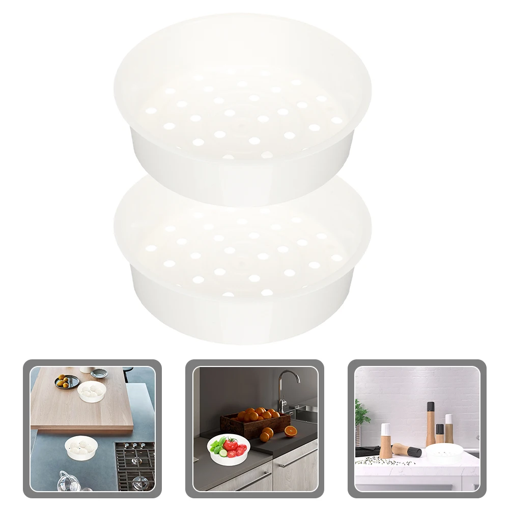 

2pcs Steamer Rice Cooker Stackable Steamer Insert Pans Vegetable Food Dumpling Buns Dim Sum Kitchen Accessory Storage Solution