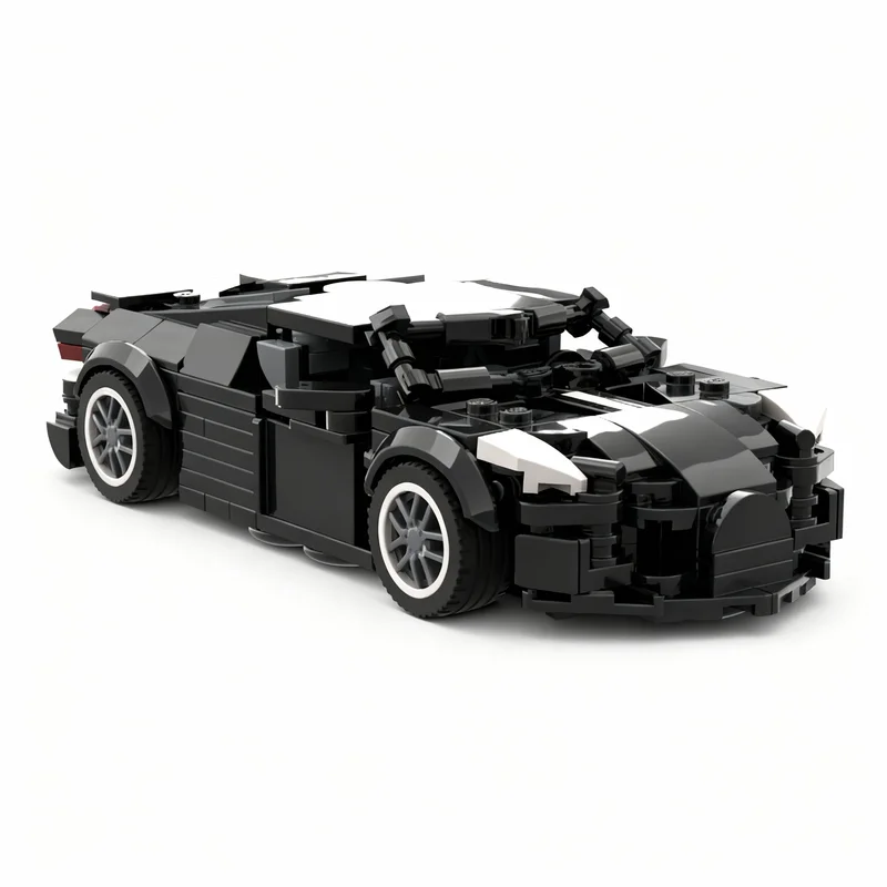 

448PCS MOC City Champions Super Car Hyper La Voiture Noire Model Technology DIY Assembly Building Blocks Display Birthday Gift