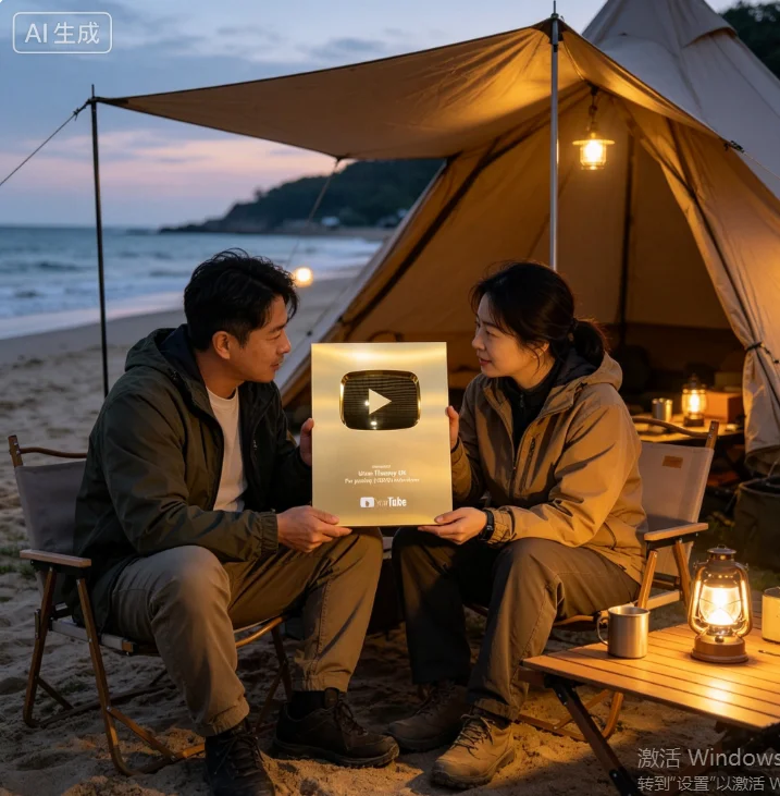 2026 Youtuber Channel Milestone Souvenir Home Decoration Customization Gold 100K YouTube Play Button Award Aluminum Trophy
