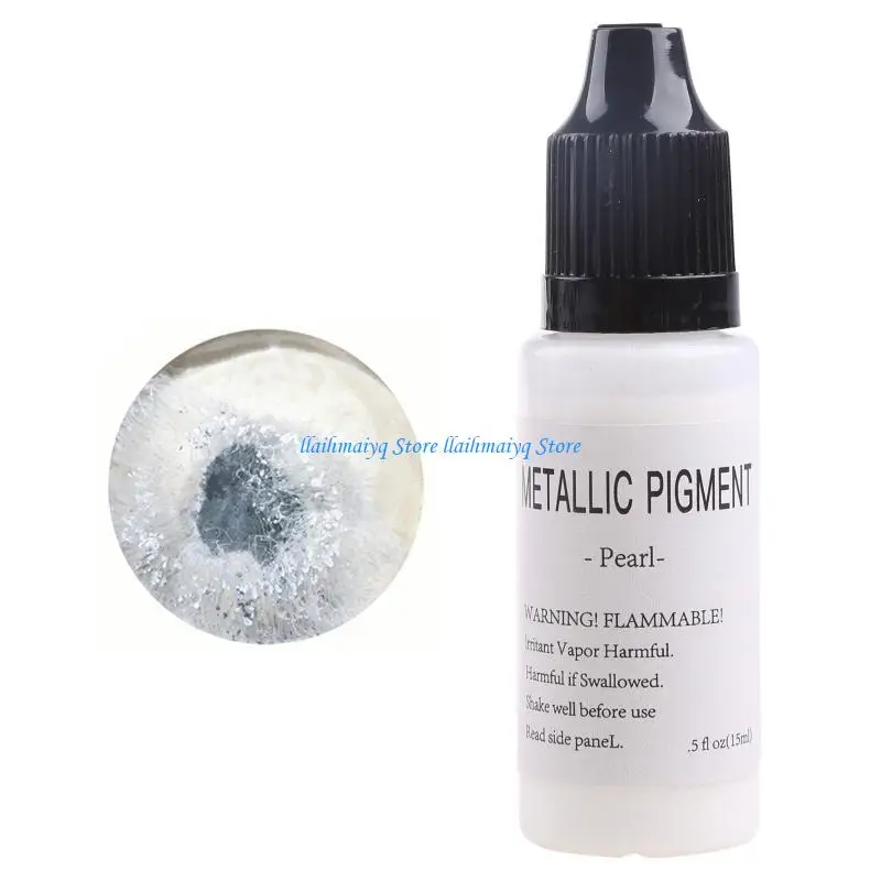 573B 6 Color/set Metallic Pigment Resin Dye Vibrant Metal Colors Alcohol-Based Inks Easy to Mix for Epoxy Resin