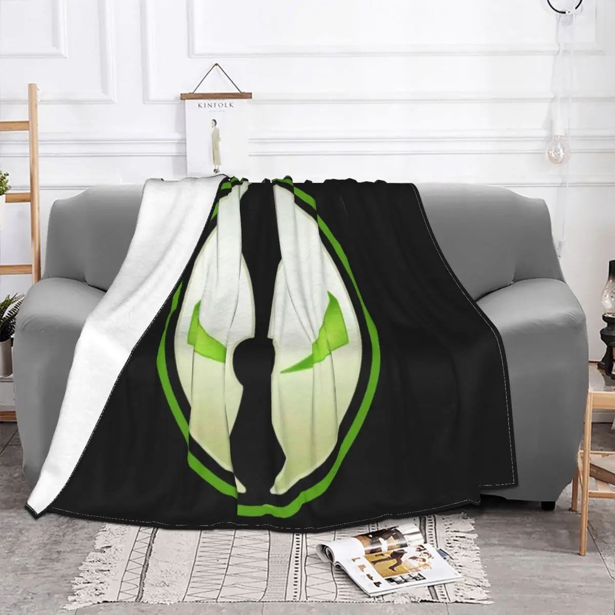 New Popular Spawn Superhero Goth Horror Mens Black S 3Xl Designing Womens Kawaii Straight Throw Blanket