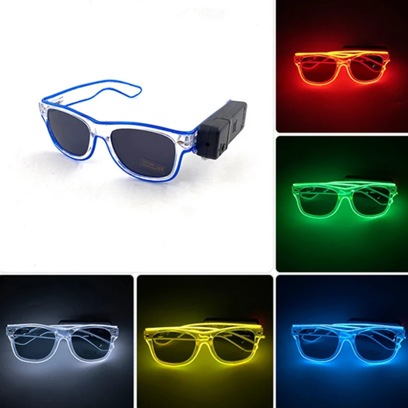 

Декор для свадебного душа, EL-проводные очки, крутые очки для концертных выступлений, беспроводные светящиеся принадлежности для выступлений