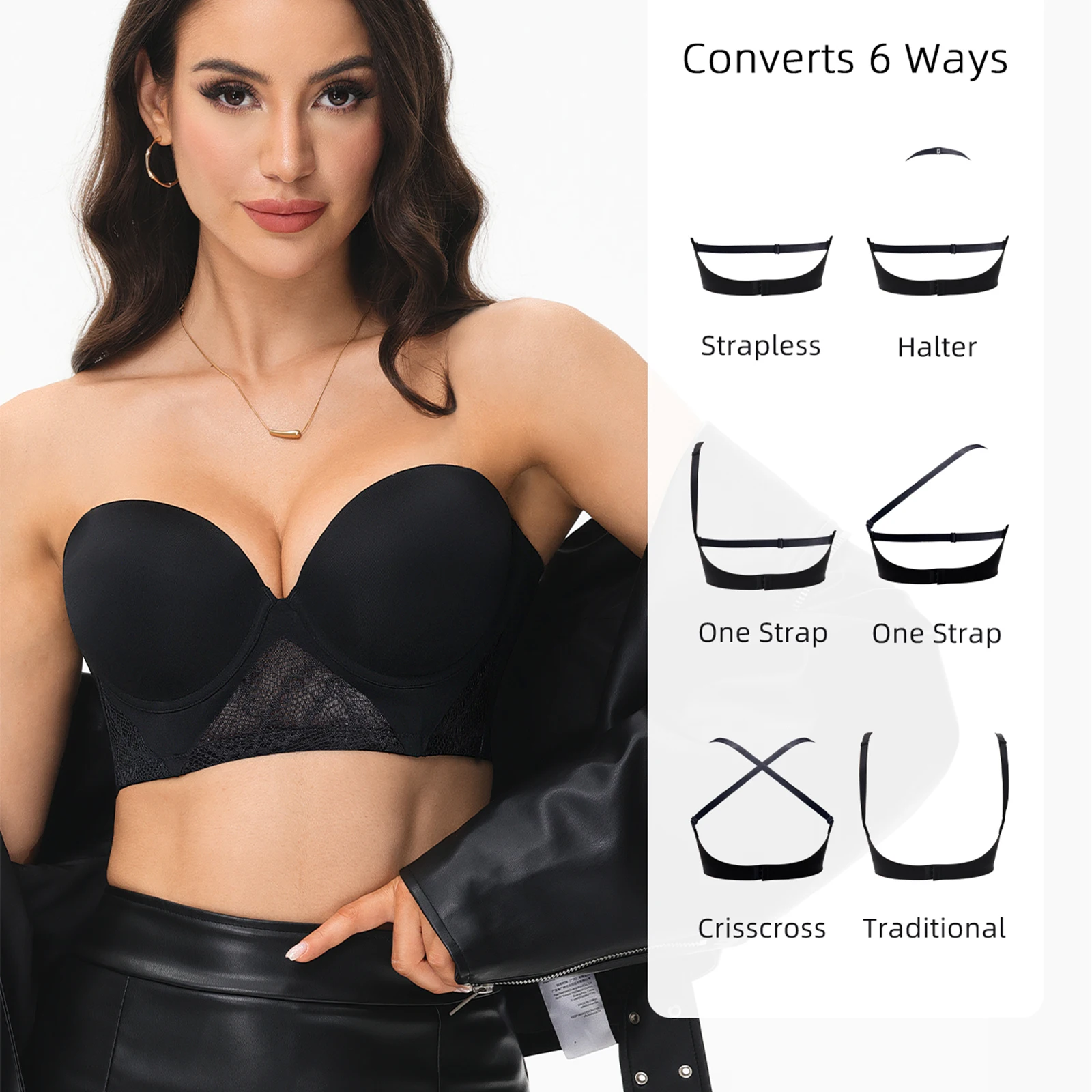 New Women Bras Everyday Sexy T - Convertible Bra Multiway recension och pris