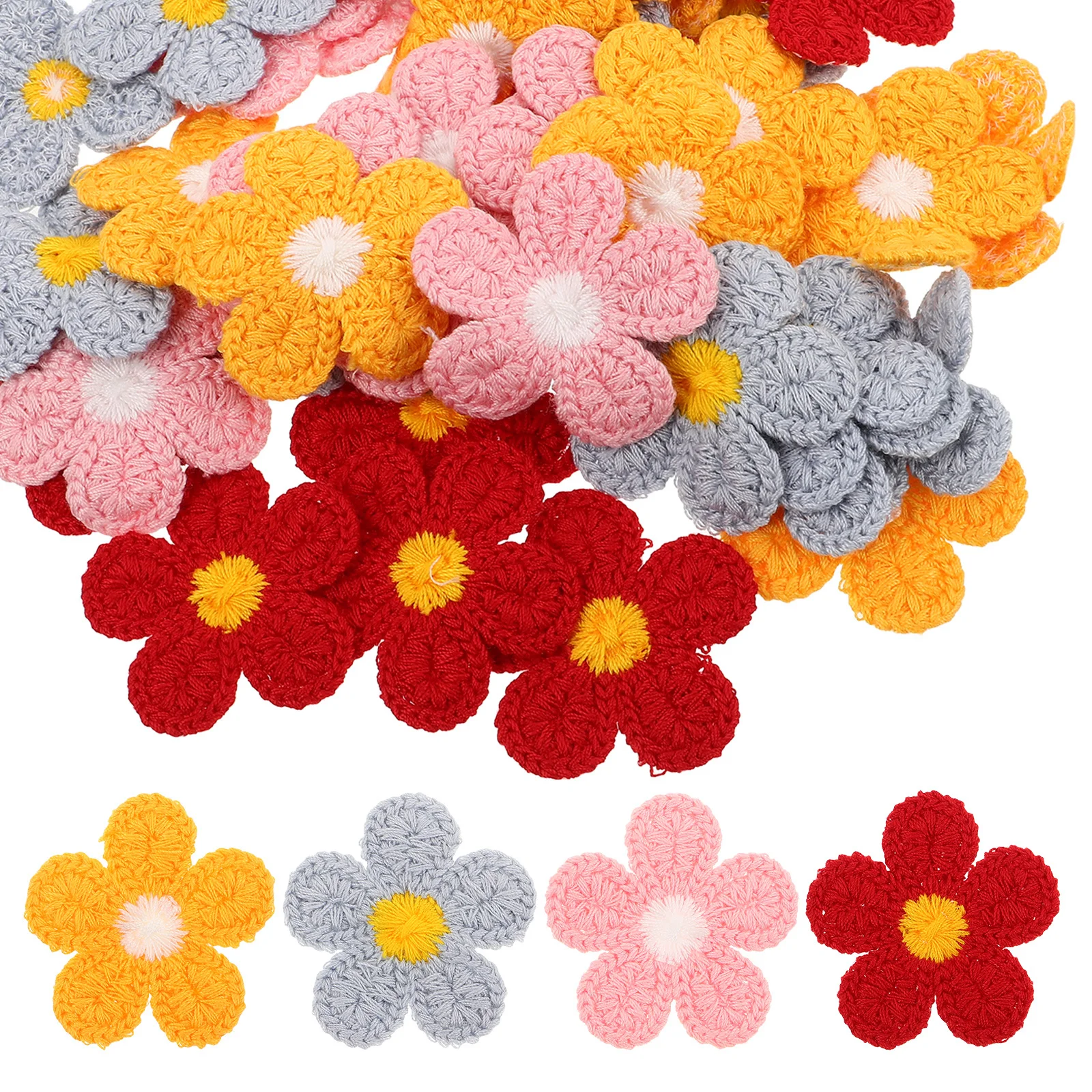 

40Pcs Embroidered Fabric Flower Applique Patches for Clothing Backpacks Hats DIY Sewing Decoration Craft Supplies