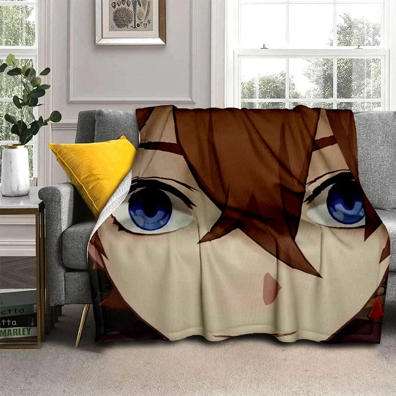 Gioco Genshin Impact Gamer coperta del fumetto, coperta morbida per la casa camera da letto letto divano Picnic viaggio ufficio copertura coperta