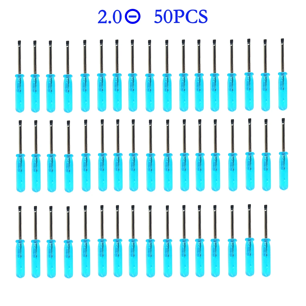 50 stücke Mini 3,0/2,0mm Flache-klinge Schlitz Kreuz Kopf Kleine Schraubendreher Für Handy Xbox 360 Wireless controller Reparatur Öffnen – Detail 17