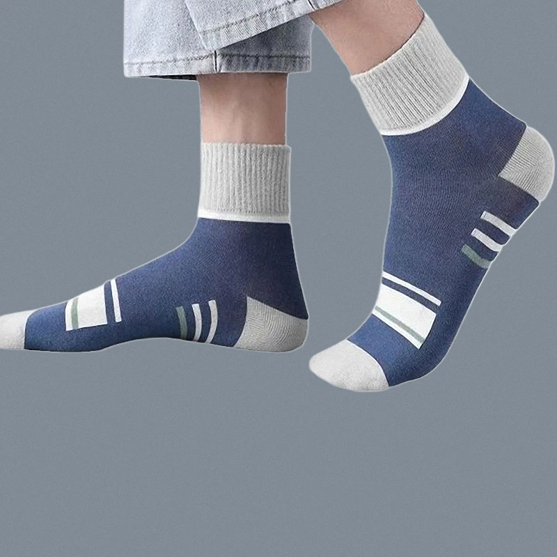 6/12 Paar neue Männer atmungsaktive Casual Sports ocken Fußball Basketball sportliche Baumwoll socken Männer Frauen Mid-Tube Socken