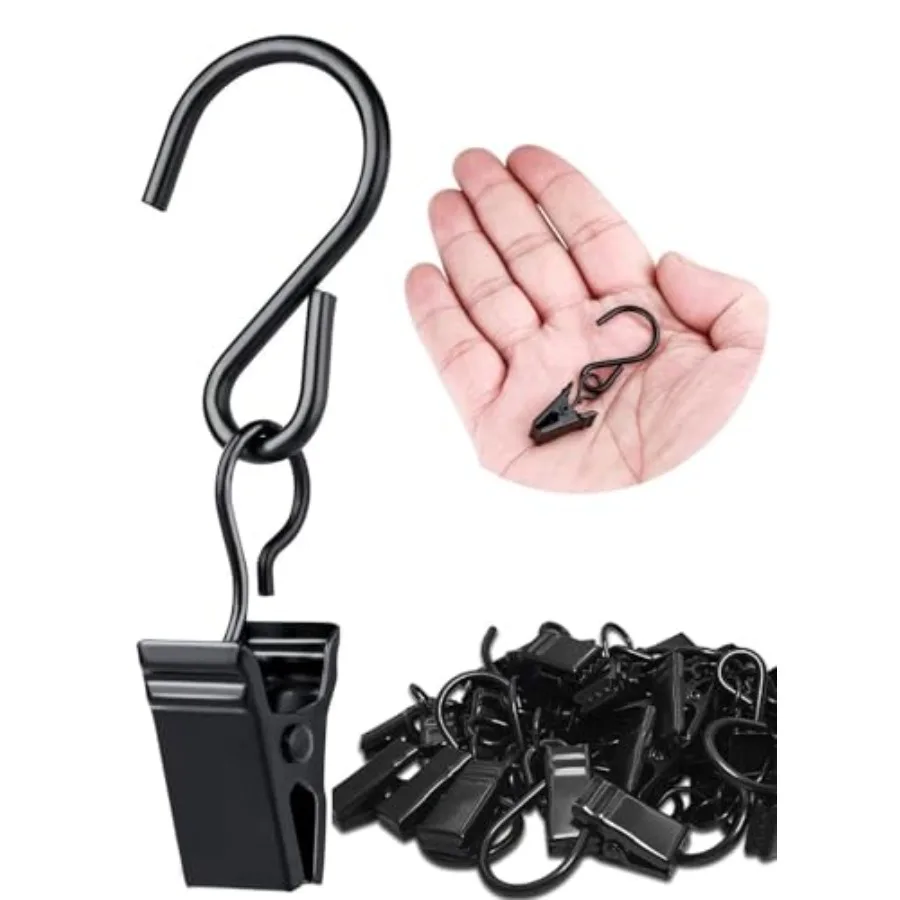 

Christmas Light Clips Hangg Hooks - 50 Pack Outdoor Strg Light Clips - Heavy Duty Metal Camper Awng Strg Party Light Hook - Hol