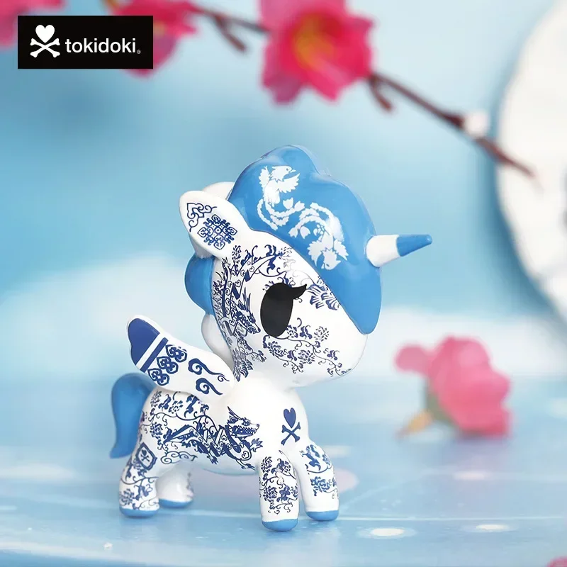 Tokidoki jednorożec seria rodzinna 8 pudełko z niespodzianką zabawki tajemnicze pudełko Mistery Caja Misteriosa niespodzianka figurka Kawaii Model prezent urodzinowy