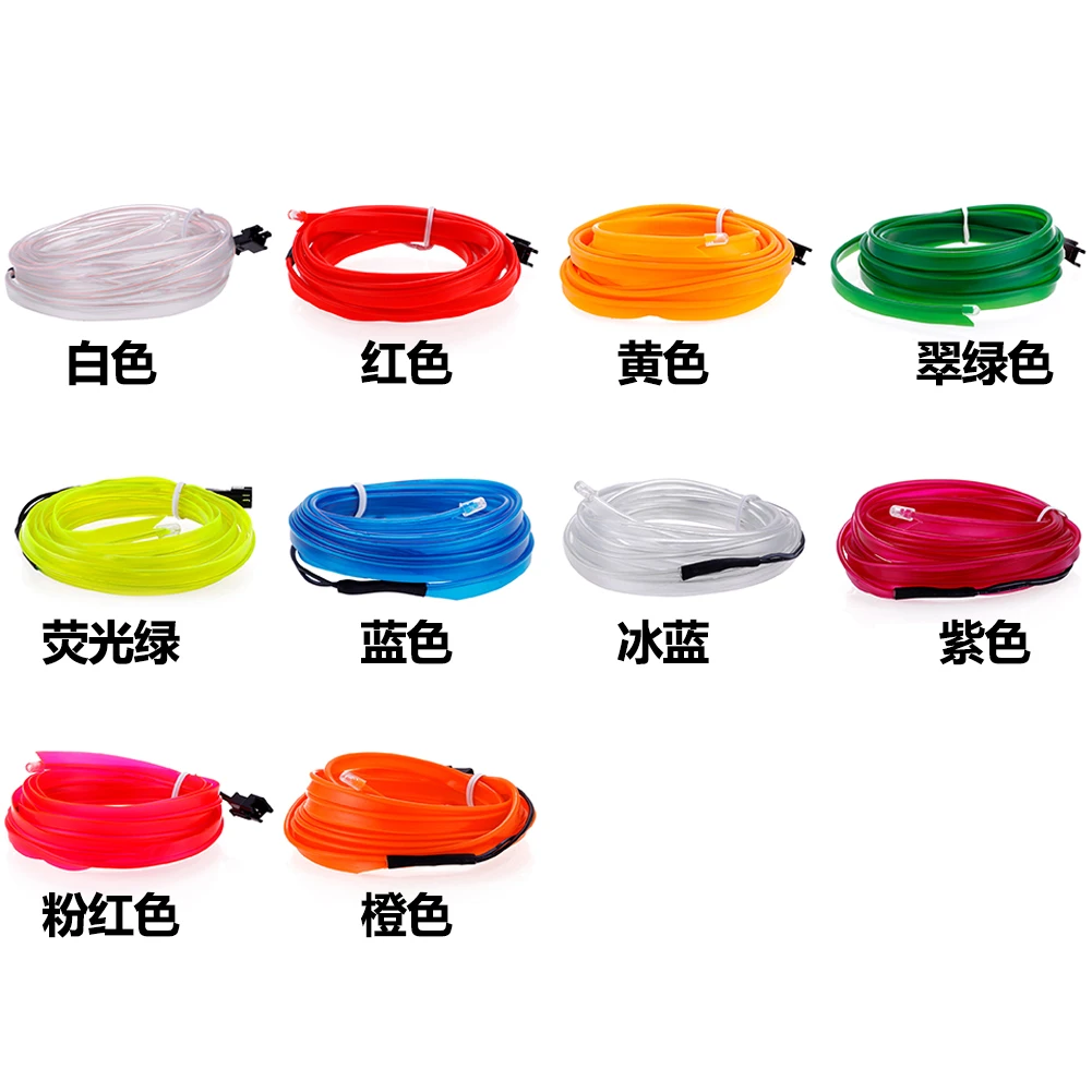 1/3/5 متر سيارة مصباح ليد قطاع سيارة DIY بها بنفسك ديكور داخلي حزام مصابيح التوصيل والتشغيل داخلي مصباح لتهيئة الجو للحزب إعلان علامات لافتات #1