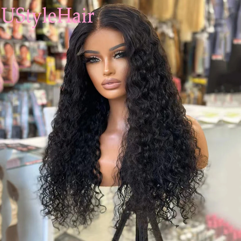 Jerry Curly Wig Glueless 13X6 Lace Front Wig for Black Women Synthetic Hair Long Curly Wave Natural Hairline Daily Wear Wigs