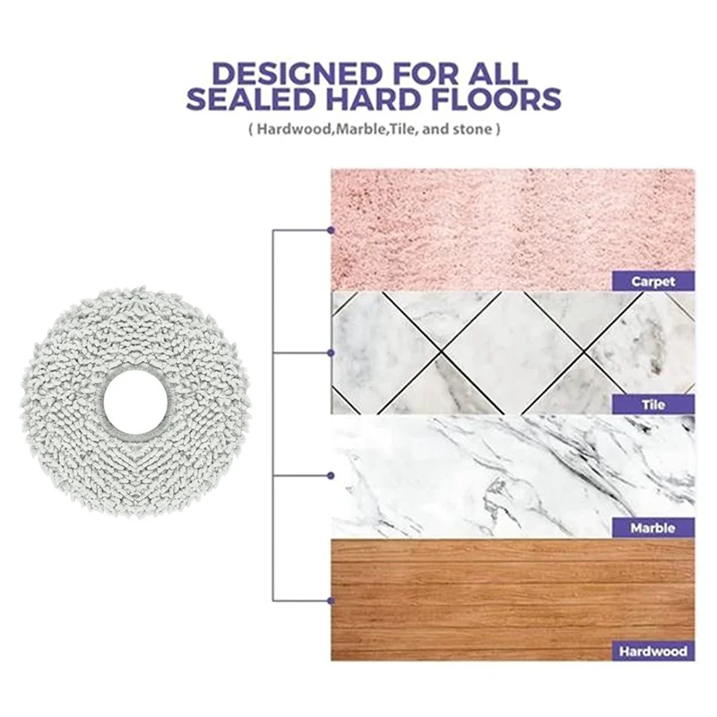 EAS-6Pcs ممسحة القماش ل Dreame Bot L10S Ultra/ S20 / S10 Pro / X10 ل Roborock Q Revo ل Mijia B101CN جهاز آلي لتنظيف الأتربة جزء