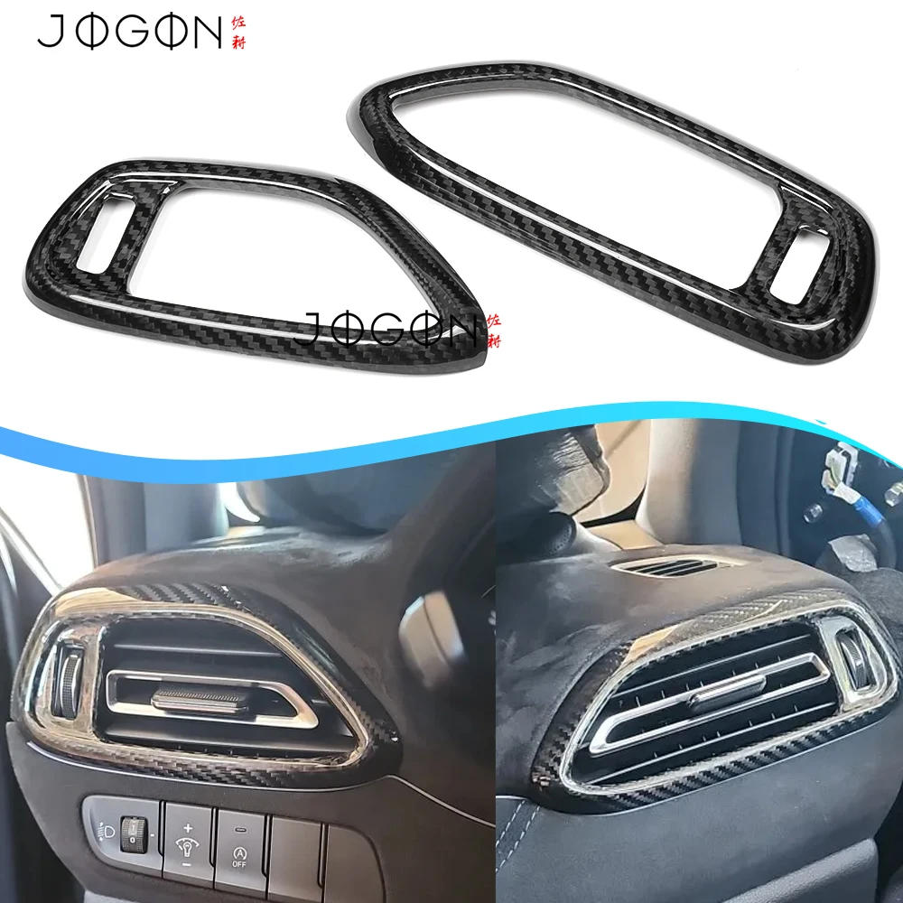 

Real Carbon Fiber Car Dashboard Side Air Vent Panel Cover For Hyundai i30 N 2020 2021 2022 2023 2024 2025 Interior Accessories