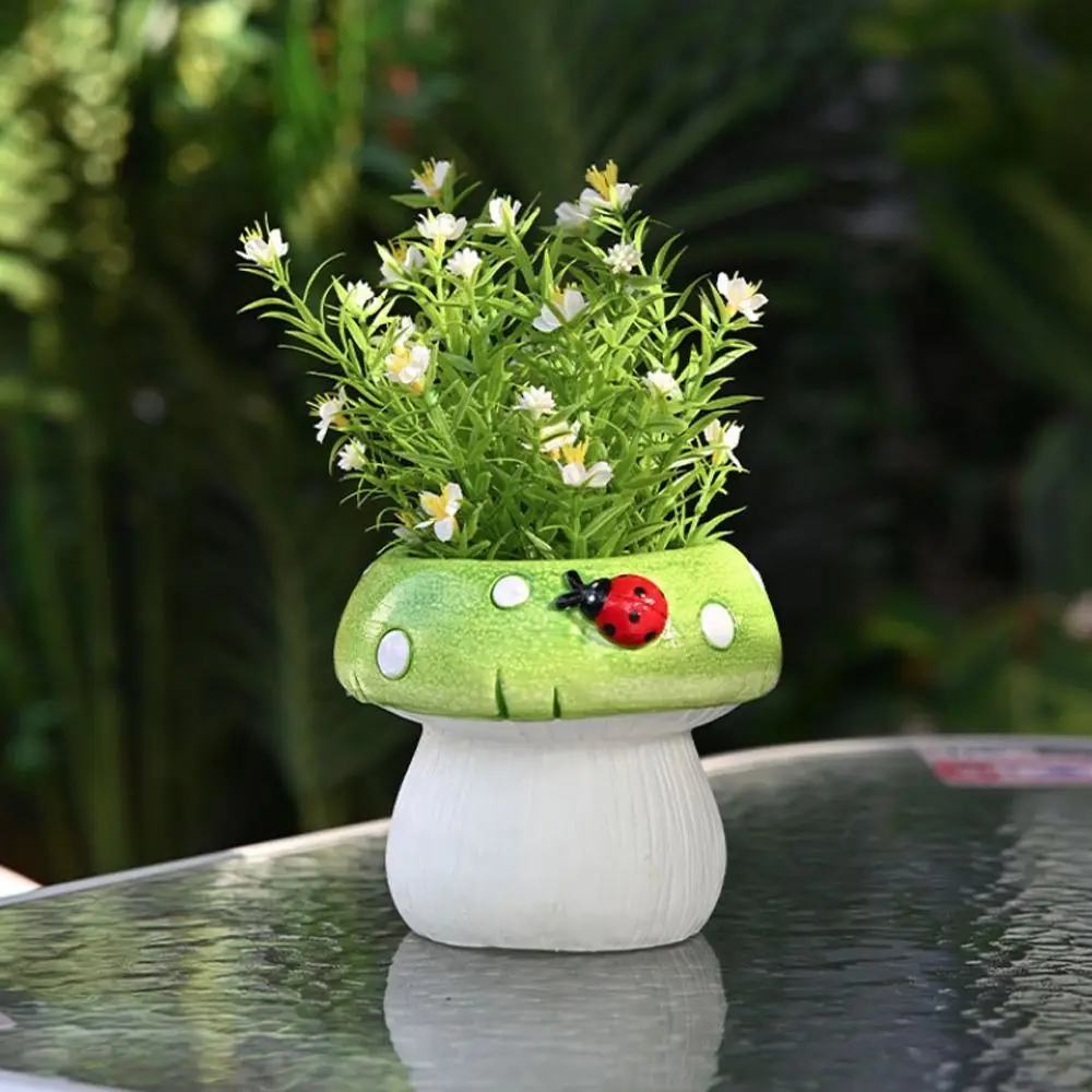 

Flower Arrangement Container Ceramic Mushroom Vase Exquisite Modern Flower Pot Creative Hydroponic Flower Holder Bedroom