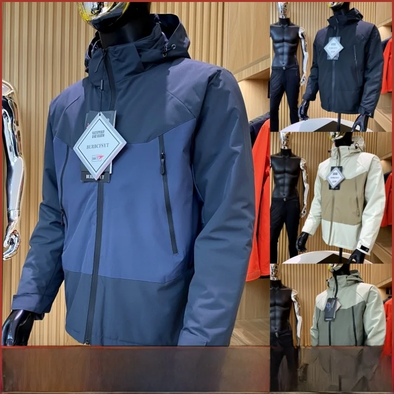 

aphene Heated Lightweight down Cotton Jaet Men's Outdoor Winter Sports Hooded Warm Coat Youth Faion Stand Fit