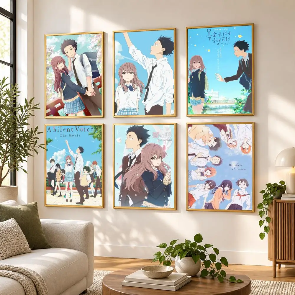 A Silent Voice Poster HD art sticky wall waterproof home living room bedroom bar aesthetic decoration