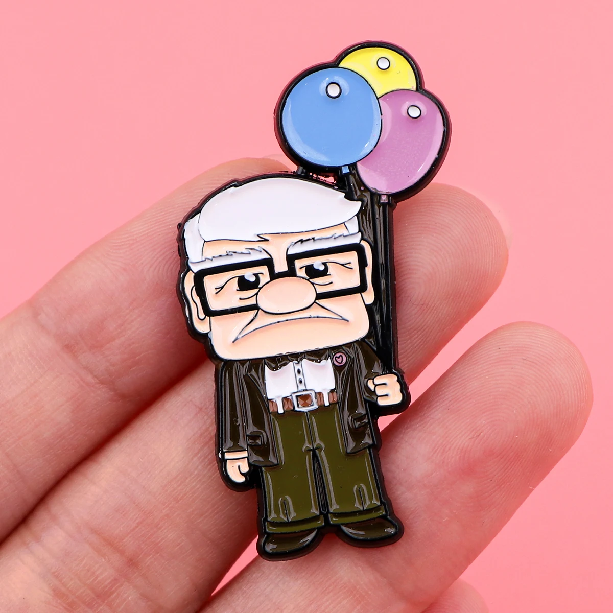 Anime Movie Old Man Enamel Pin Balloon Brooch Pines Lapel Pins Badge on Backpack Clothing Accessories Fashion Jewelry Gifts