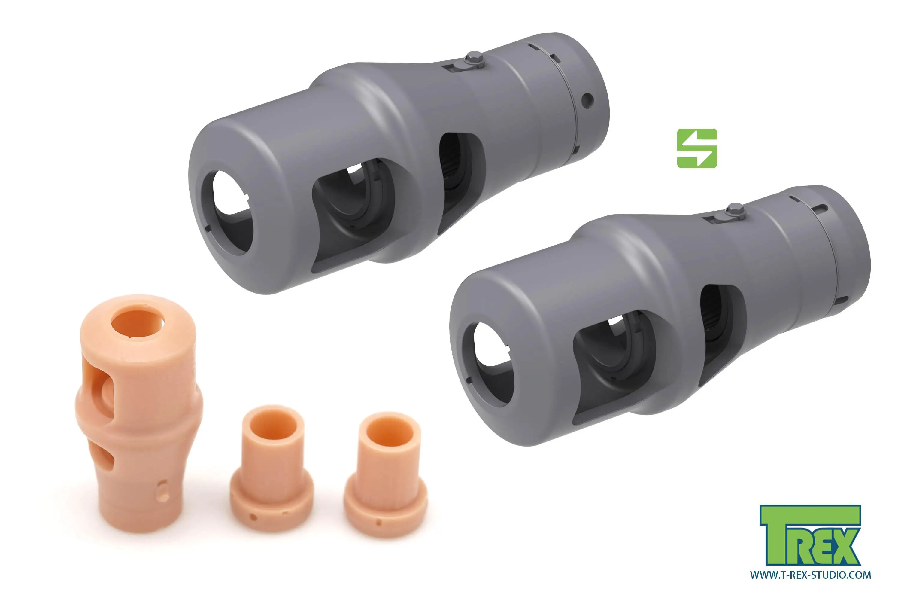 T-REX 35156  1/35 3D Printed Muzzle Brake for 88mm KwK/Pak Late Type 2 (4 Pieces)