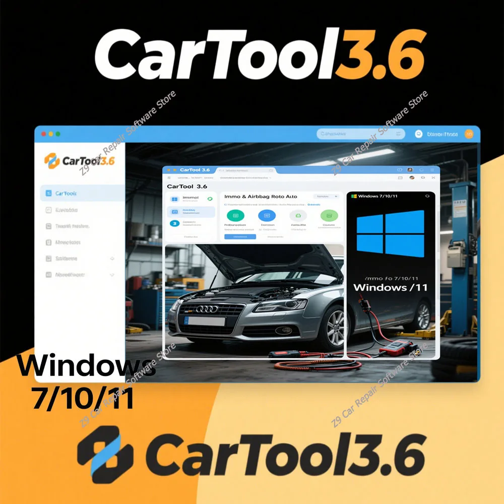 CarTool 3.6 Car Tool for Immo and Airbag Reset Auto Maintenance Software Windows 7/10/11
