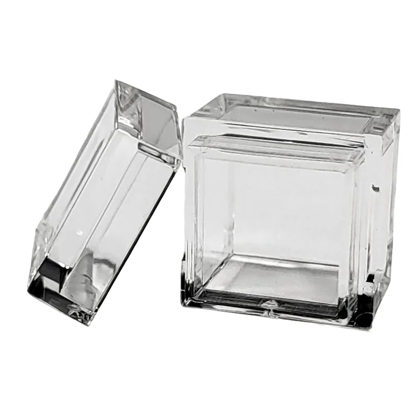 ABAH-40Pcs Acrylic Box Trays For 0.39Inch 10Mm Elements Cubes Clear Case Periodic Table Bracket For Elements Collections