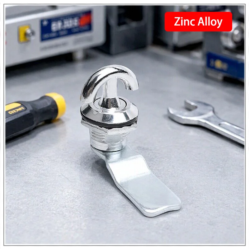 5pcs Small round Head Rotating Tongue Lock Handle for Industrial Electrical Machinery Cabinet Door Lock Industrial Strength