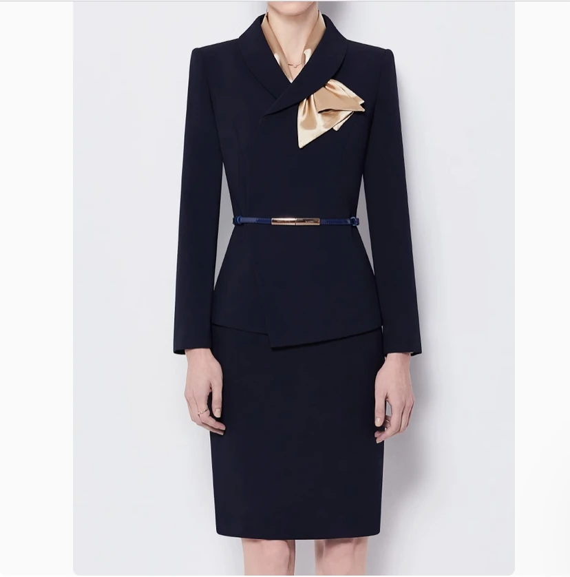 Conjunto de traje profesional, conjunto de vestido formal para mujer, ropa de trabajo para salón de belleza oral, recepción de bienvenida de hotel, ropa de trabajo para joyería