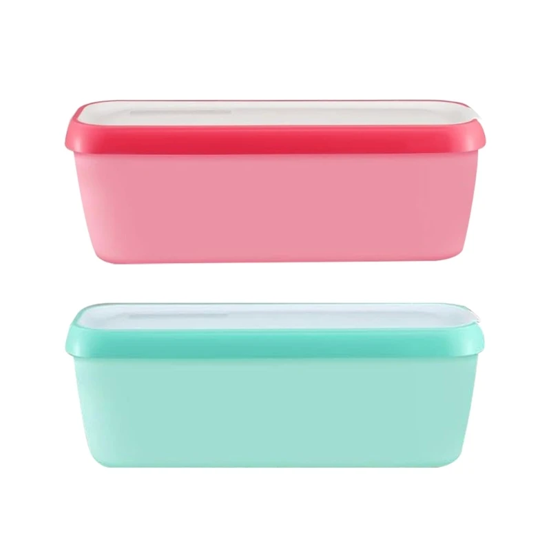 

Versatile Ice Cream Storage Tub Reliable Ice Cream Storage Box Rectangular Reusable Yogurt Container for Dessert Shops