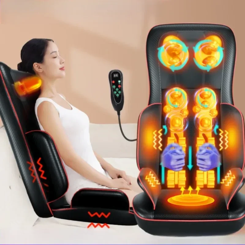 

Full Body Massage Cushion Seat with Heat Vibration Warmer Back Massager for Chair Pad Kneading Christmas Gifts for Women Men Hom