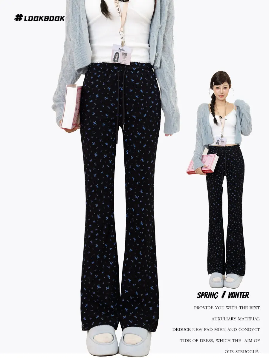 

Джинсы свободного кроя в стиле ретро, новинка AKSTUDIO227, повседневные брюки с высокой талией, удлиненные, зауженные, из трикотажного денима