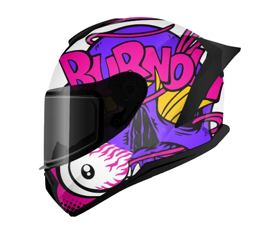 

STLF Factory Customized Large Tail Wing DOT Certified Washable Liner Motorcycle Full Face Helmet for Riding Support OEM O