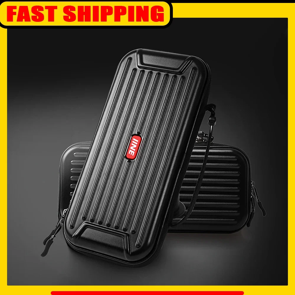 

IINE сумка для хранения ПК для Switch 2, двойная молния, портативный кабель для зарядки игровых карт, водонепроницаемый аксессуар для ПК, предотвращение падения