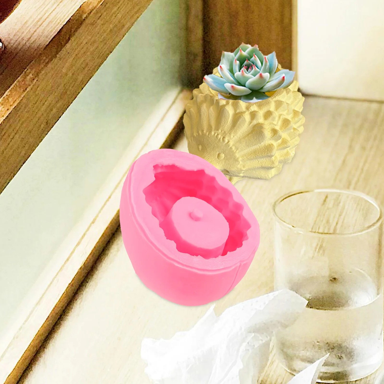 

Silicone Flower Pot Molds Hedgehog Planter Casting Mold for DIY Crafts Plaster naments Vase Bonsai Decor Home Accessories