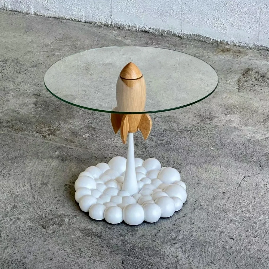

Coffee table living room bedroom ornament studio sofa small edge round glass corner