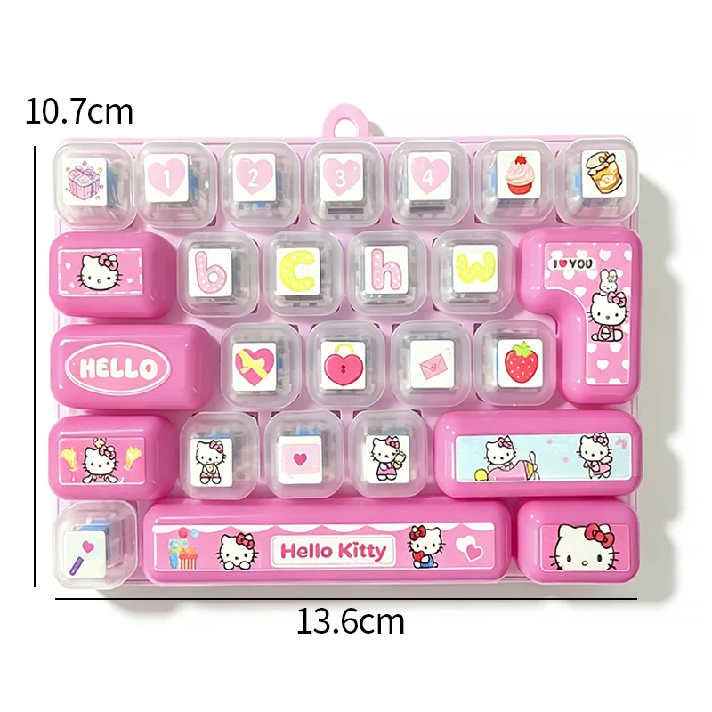 2026 HOT Sanrio 26-toetsen fidget-toetsenbord sleutelhanger, My Melody Kuromi schattige tasbedel