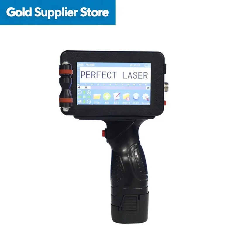 Peect Beam Support 8 Lines Handheld Automatic Spray Inkjet Coding hine Printer For Logo Expiry Date Marking