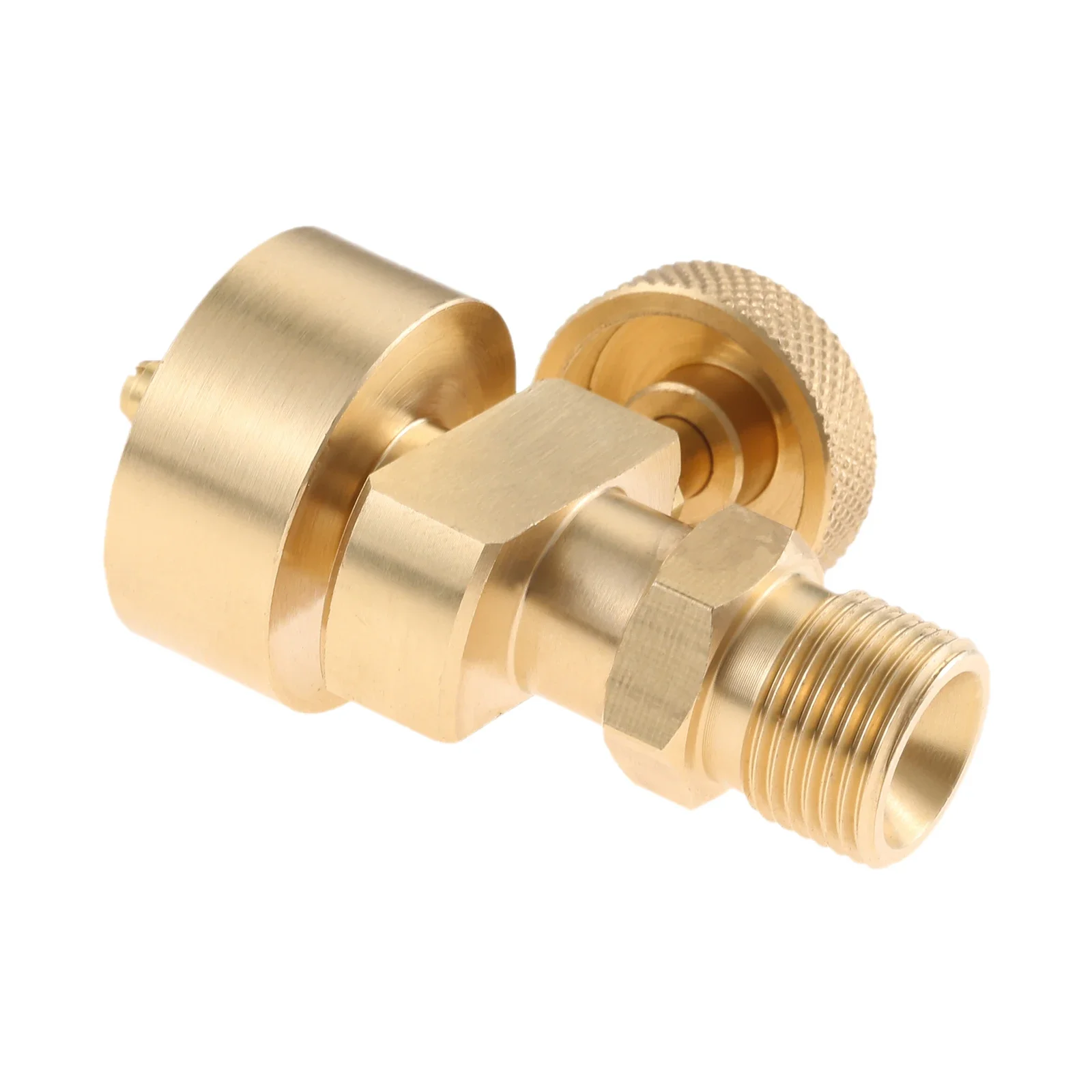 1Pc 1LB Mapp Bottle Propane Adaptor Kit Tool with Valve CGA-600 Female to CGA-200 MC Acetylene Regulator Thread Male Valve