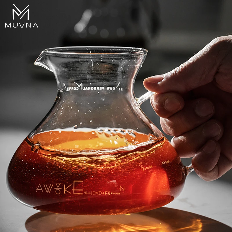 IN STOCK MUVNA Handmade Coffee Tornado Glass Sharing Pot 450ML HeatResistant Sharing Kettle Drip Cup Hand Brewed Espresso Filter 썸네일 2