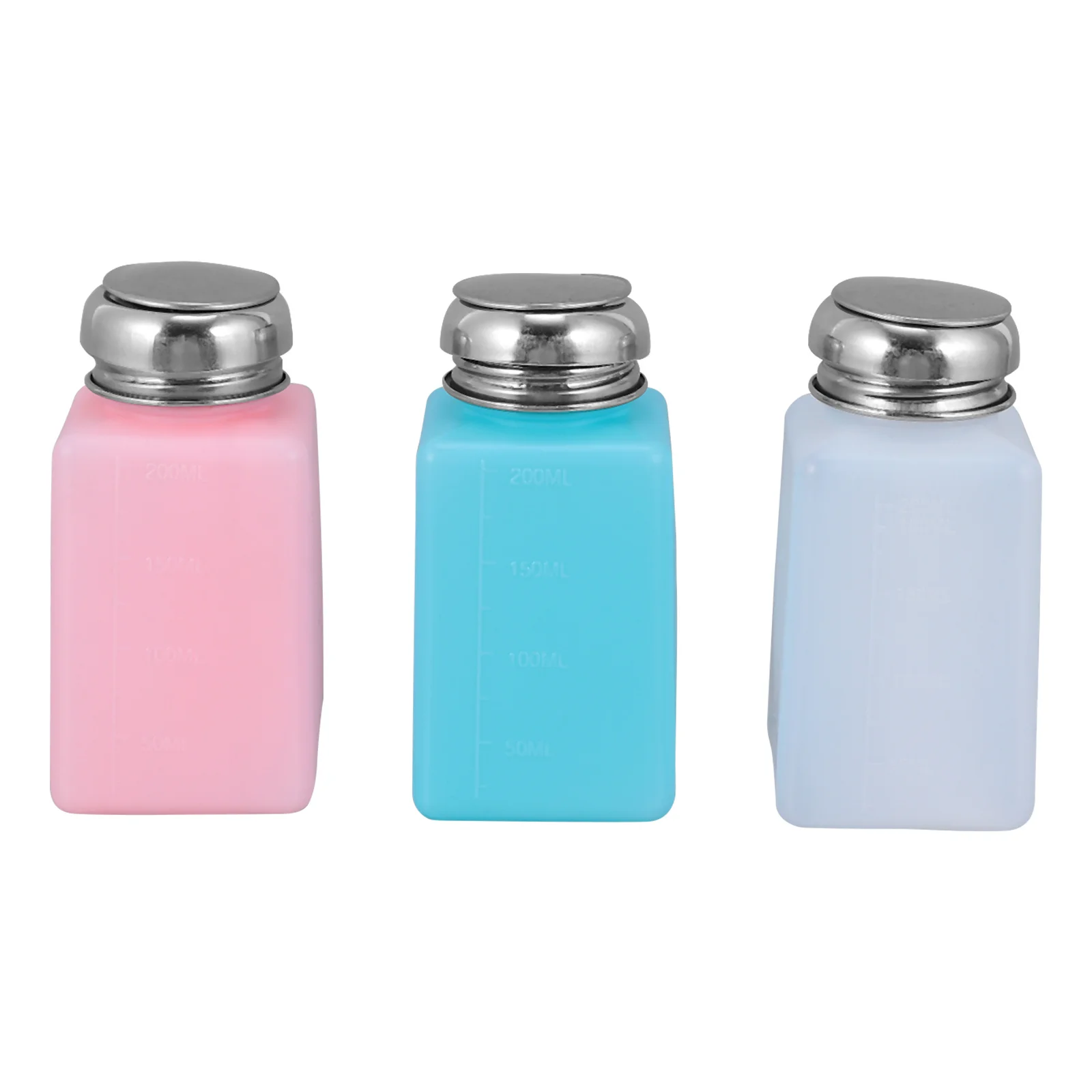Bouteille de dissolvant d'ongles, distributeur Compact et léger, stockage anti-fuite, conception en plastique, bouteille vide 3 pièces