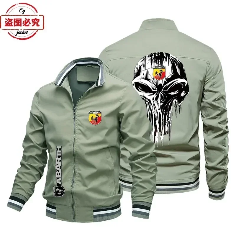 European Size ABARTH Car Logo Jacket Loose Long-sleeved Men's Top Stand-up Collar Jacket ABARTH Work Clothes Group Clothes