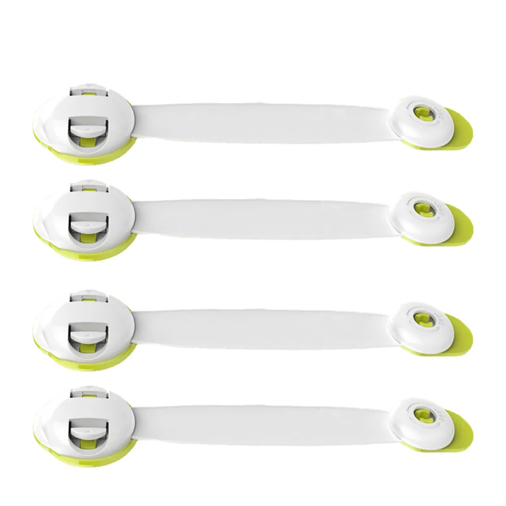 

4Pcs Child Safety Locks Double Button Self-Adhesive Cabinet Locks Baby Proof for Refrigerator Drawer Door Safety Lock Latches