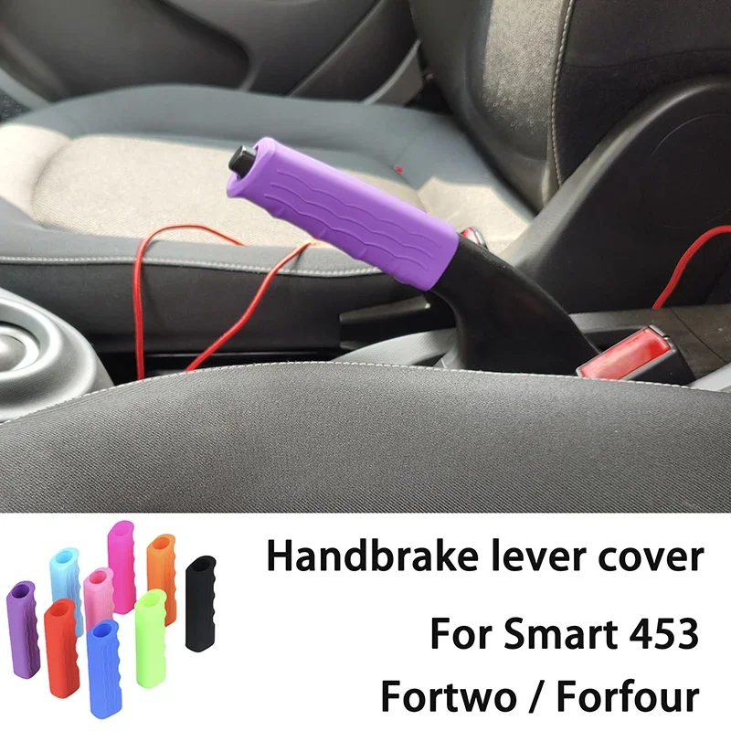 Anti-slip Silicone Car Handbrake Lever Cover For Mercedes Smart 453 Fortwo Forfour W453 Interior Accessories Decoration