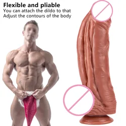 Newest! Super Big Strong Dildo With Suction Cup Real Skin Texture Simulation Penis For Female Masturbation Adult Fisting Sex Toy