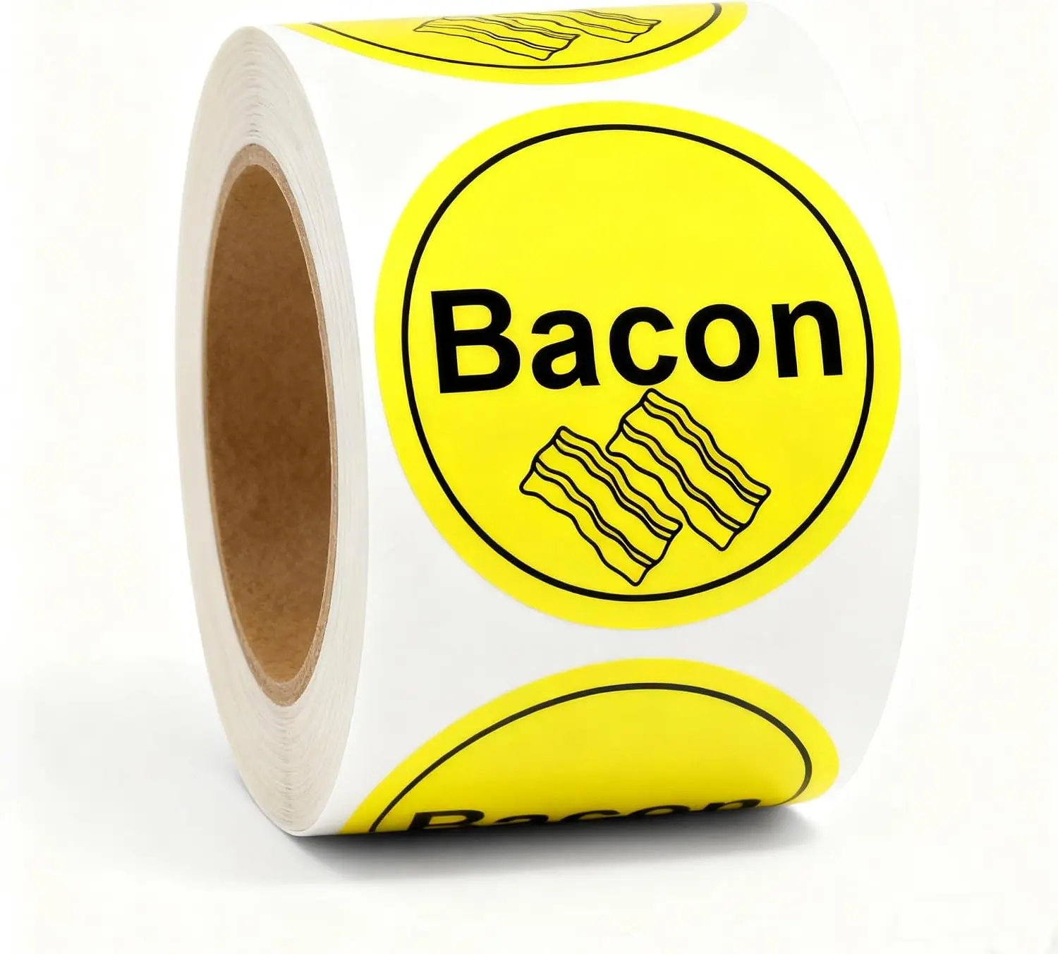 Fluorescent Yellow Stickers for Food Service Rotation, Bakery Cafeteria Food Trucks, Strong Adhesive Glossy Paper 500Pcs