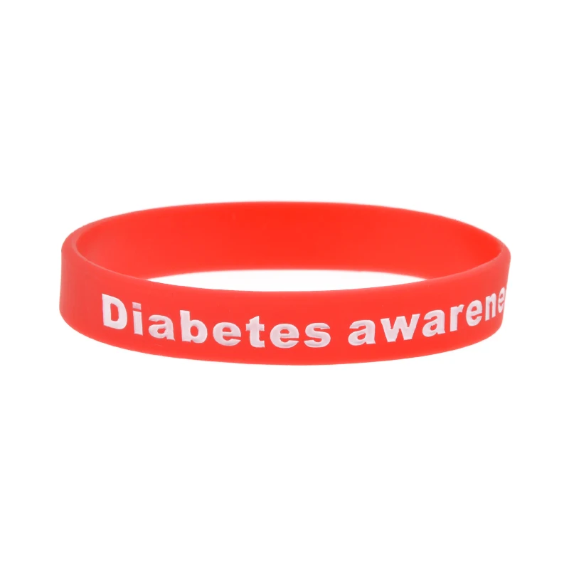 1PC/4PCS Diabetes Awareness Hope Is In A Cure Motivatioanl Silicone Wristband